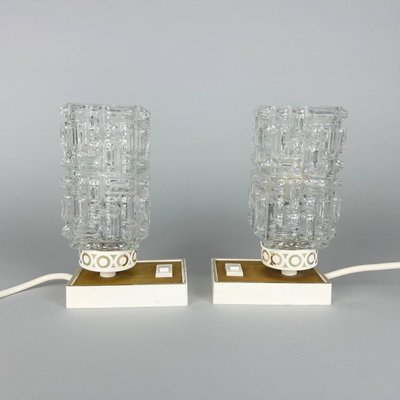 Vintage Table Lamps in Glass, 1960s, Set of 2-TZ-1383603