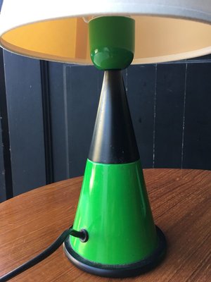 Vintage Table Lamps with Green Conical Shapes from Zonca, Set of 2-GGK-784534