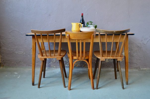 Vintage Table with Compass Feet-AIU-965083