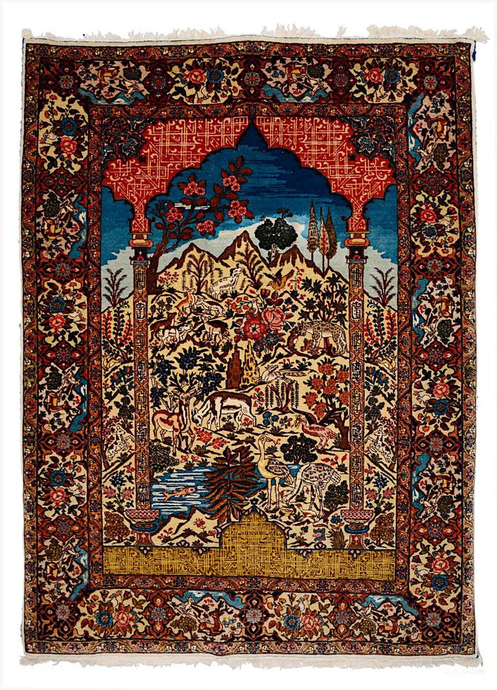 Vintage Tabriz Carpet, 1920s