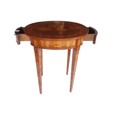 Vintage Tall Cofee Table with Inlaid Tropical Wood.-TCS-1062539