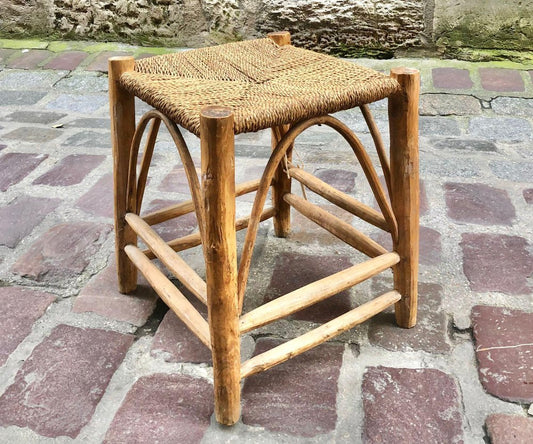 Vintage Tan Rustic Stool