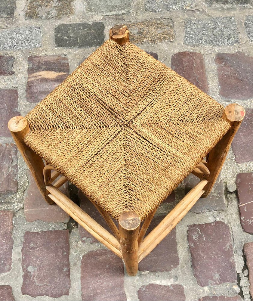 Vintage Tan Rustic Stool