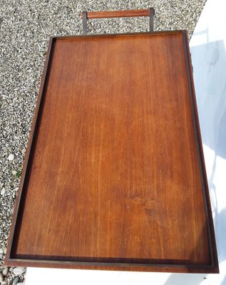 Vintage Teak and Brass Tea Trolley, 1960s-HOI-712616