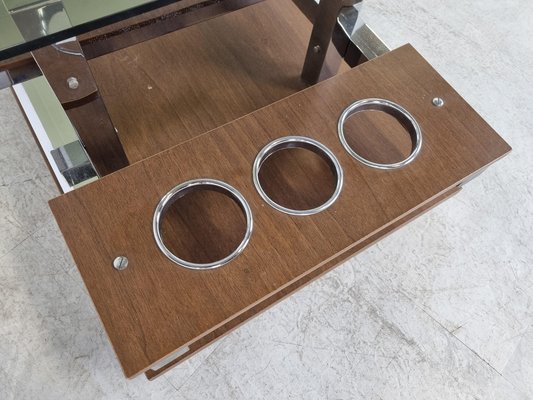 Vintage Teak and Chrome Coffee Table, 1960s-IRH-1342909