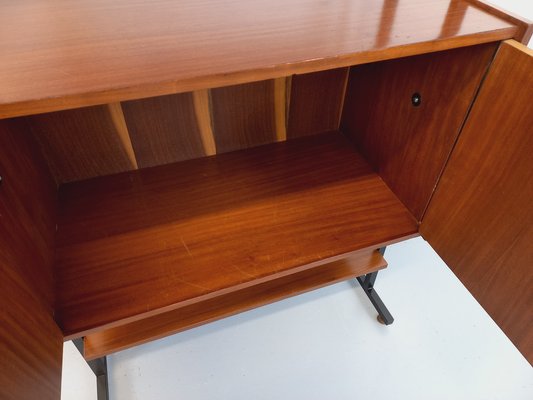 Vintage Teak and Metal Shelving Unit, 1960s-AHO-1811799