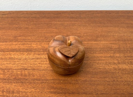 Vintage Teak Apple Shaped Secret Box, 1970s-UAH-1342037