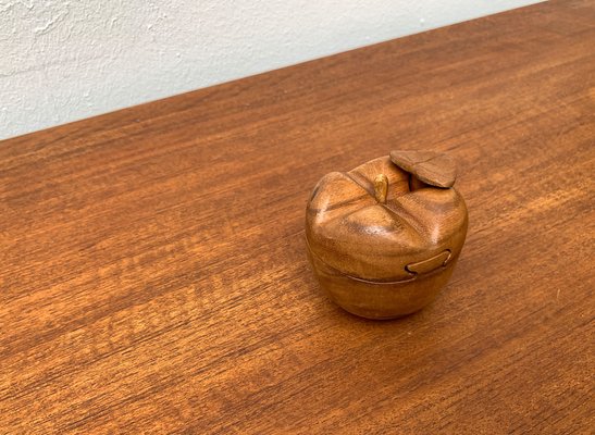 Vintage Teak Apple Shaped Secret Box, 1970s-UAH-1342037