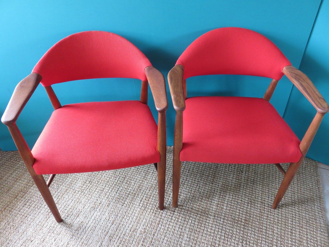 Vintage Teak Armchairs by Erik Kirkegaard, 1960, Set of 2