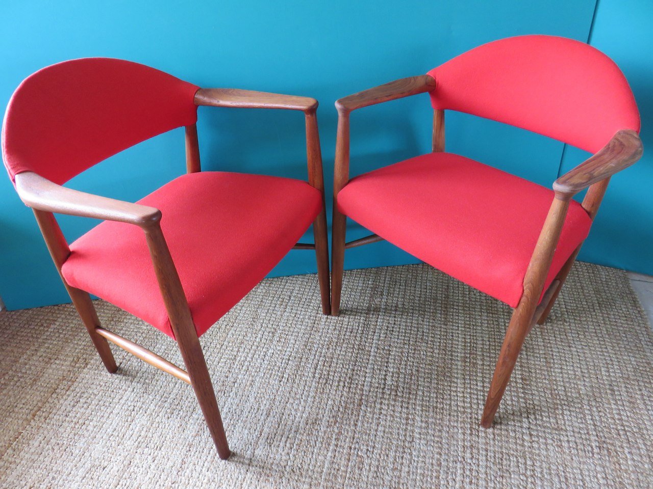 Vintage Teak Armchairs by Erik Kirkegaard, 1960, Set of 2