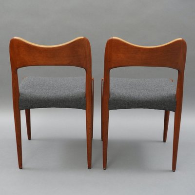 Vintage Teak Chairs by Niels Otto Møller, 1960s, Set of 2-RST-1240098