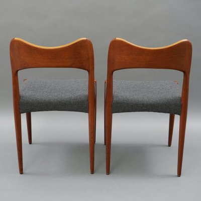 Vintage Teak Chairs by Niels Otto Møller, 1960s, Set of 2-RST-1240098