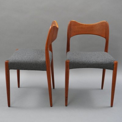 Vintage Teak Chairs by Niels Otto Møller, 1960s, Set of 2-RST-1240098