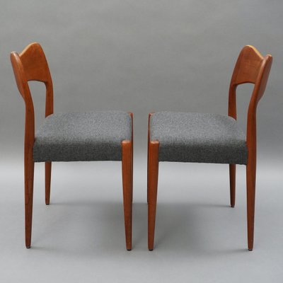 Vintage Teak Chairs by Niels Otto Møller, 1960s, Set of 2-RST-1240098