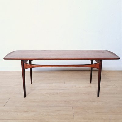 Vintage Teak Coffee Table by Tove & Edvard Kindt, 1950s-WK-2016125