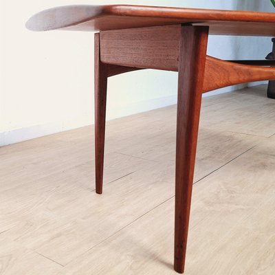 Vintage Teak Coffee Table by Tove & Edvard Kindt, 1950s-WK-2016125