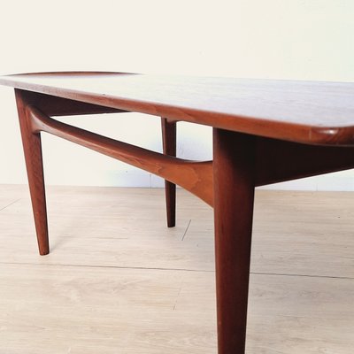 Vintage Teak Coffee Table by Tove & Edvard Kindt, 1950s-WK-2016125