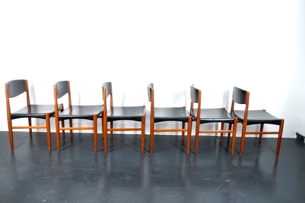 Vintage Teak Dining Chairs from Glostrup Denmark, 1960s, Set of 6-CIP-1033036