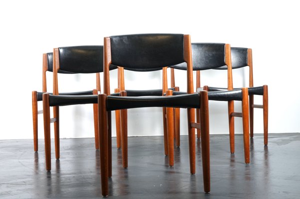 Vintage Teak Dining Chairs from Glostrup Denmark, 1960s, Set of 6-CIP-1033036