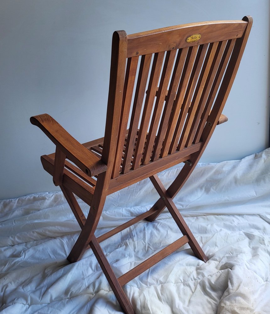 Vintage Teak Foldable Chairs, Set of 2