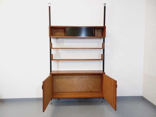 Vintage Teak, Metal and Melamine Shelving Library, 1960s-AHO-1737047