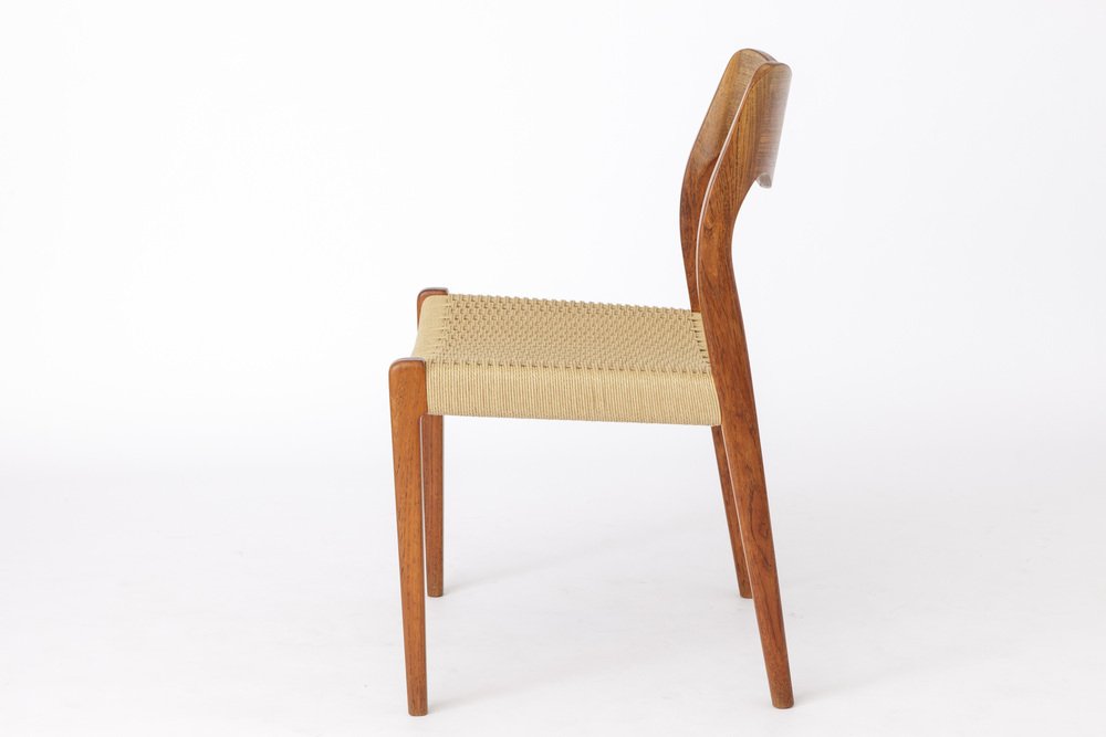 Vintage Teak Model 71 Chair by Niels Moller, 1950s