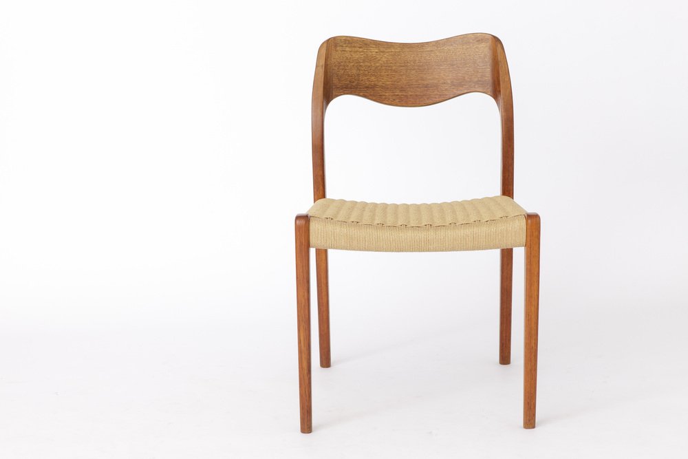 Vintage Teak Model 71 Chair by Niels Moller, 1950s