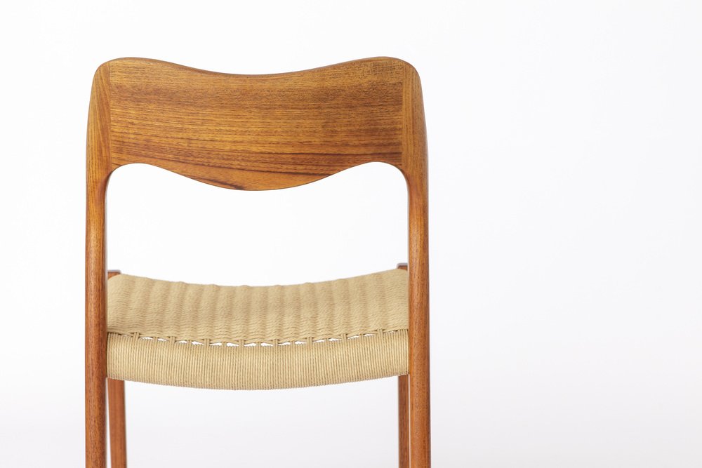 Vintage Teak Model 71 Chair by Niels Moller, 1950s