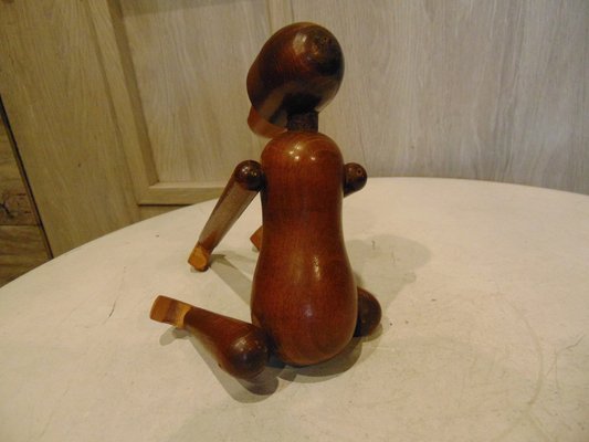 Vintage Teak Monkey by Kay Bojesen, 1960s-CAQ-1407903