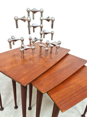 Vintage Teak Nesting Tables from Møbelintarsia, 1960s, Set of 3-BW-1773737