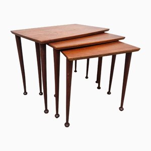 Vintage Teak Nesting Tables from Møbelintarsia, 1960s, Set of 3-BW-1773737