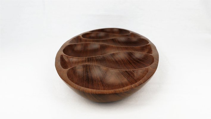 Vintage Teak Oval Cup from Laur Jensen, 1960s-YBU-1436177