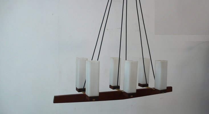 Vintage Teak Pendant Lamp, 1950s-HIZ-1740573