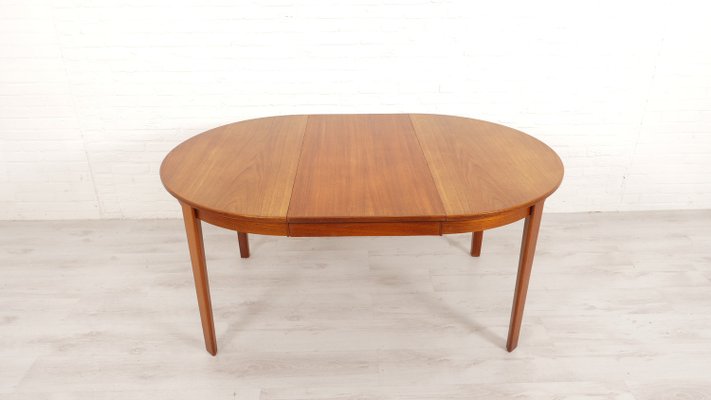 Vintage Teak Round Dining Table, 1950s-HPM-2031497