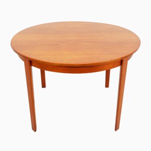 Vintage Teak Round Dining Table, 1950s-HPM-2031497