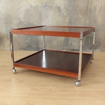 Vintage Teak Side Table on Rolls-WK-1304353