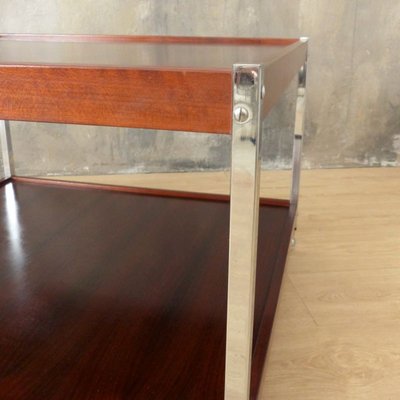 Vintage Teak Side Table on Rolls-WK-1304353