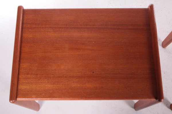 Vintage Teak Side Tables, 1960s, Set of 3-EZZ-1118371