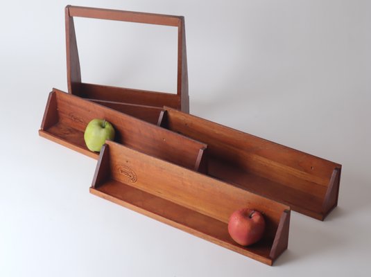 Vintage Teak Spice Shelves from Fuchs, Set of 4-ESB-1370558