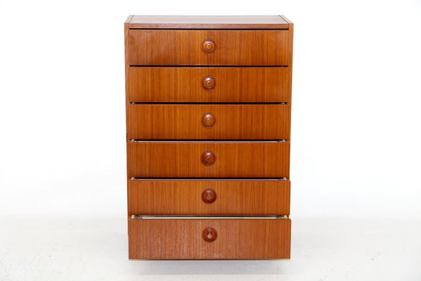 Vintage Teak Tallboy, Sweden, 1960s-GEK-1372228