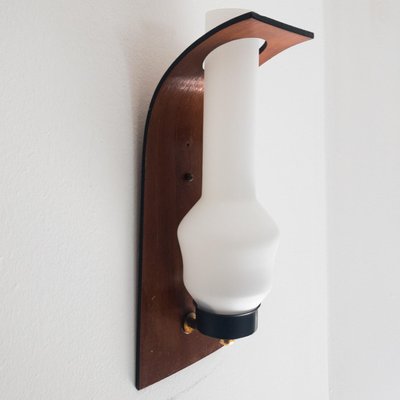 Vintage Teak Wall Light, Denmark, 1960s-UPW-865884