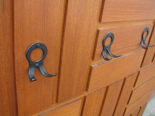 Vintage Teak Wardrobe Rack, 1960s-SZW-873778