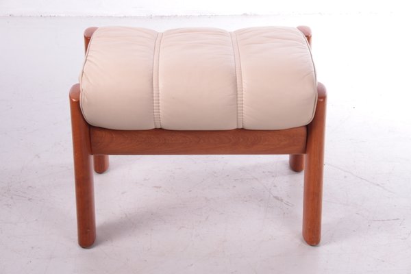 Vintage Teak with Leather Footrest, 1970-EZZ-1097920