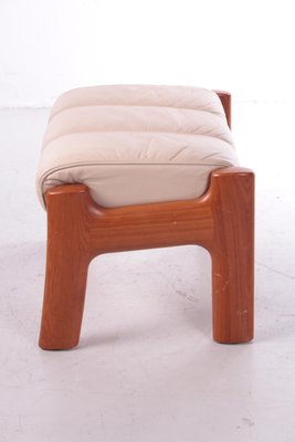 Vintage Teak with Leather Footrest, 1970-EZZ-1097920