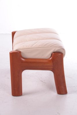 Vintage Teak with Leather Footrest, 1970-EZZ-1097920