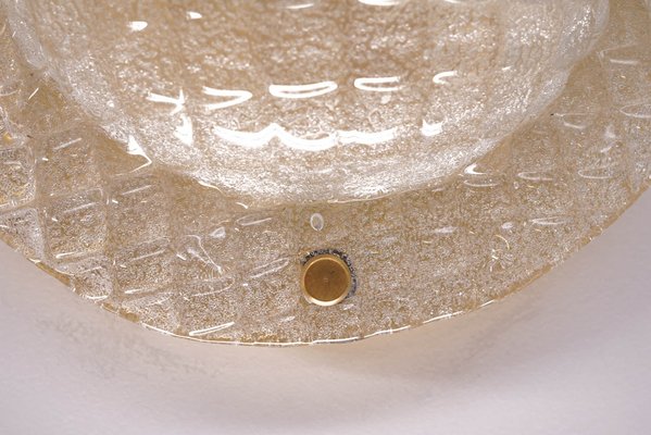 Vintage Textured Glass Flush Mount from Fischer Lights, 1970s-KIJ-1368058