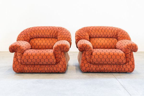 Vintage Three-Seater Sofa and Armchairs, 1970, Set of 3-KNM-1770924