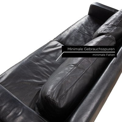 Vintage Three-Seater Sofa in Black Leather from Lederland-RQW-2016715