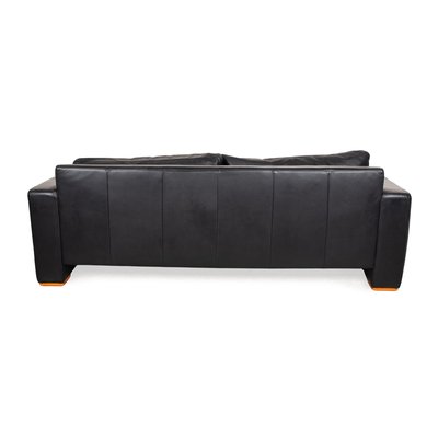 Vintage Three-Seater Sofa in Black Leather from Lederland-RQW-2016715