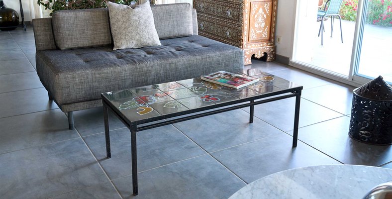 Vintage Tiled Coffee Table from Adri in the style of Vallauris-XKX-2034911